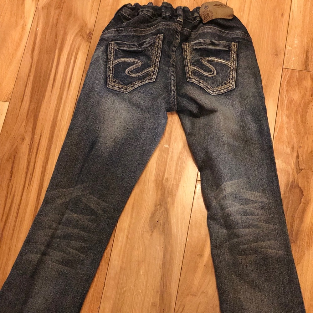 🚫Girls size 7 Silver Jeans